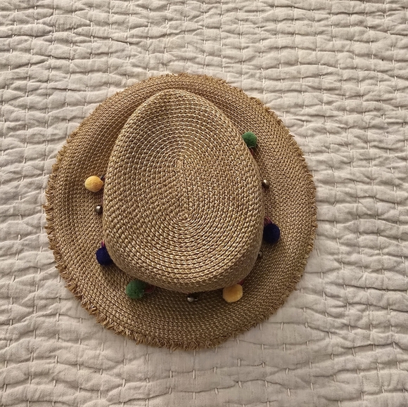 Eric Javits Pom-Pom Straw Fedora Hat - Natural main image 9